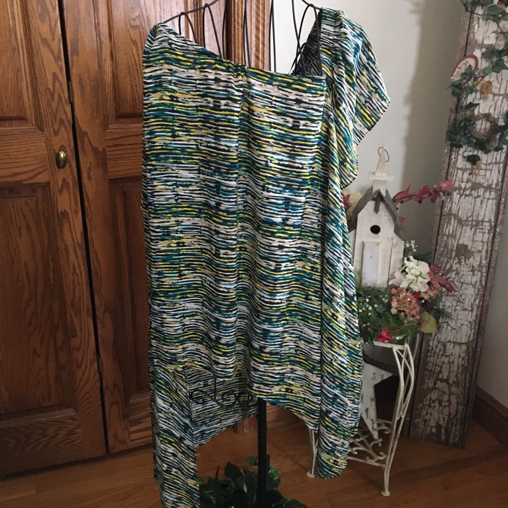 H by Halston One Shoulder Drape Top NWT